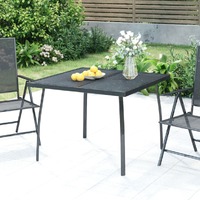 Garden Table Anthracite 100x100x72 cm Steel Mesh