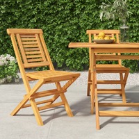  Folding Garden Chairs 2 pcs 47x63x90 cm Solid Wood Teak