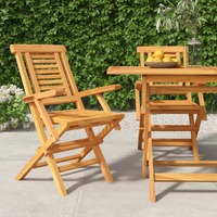  Folding Garden Chairs 2 pcs 56x63x90 cm Solid Wood Teak