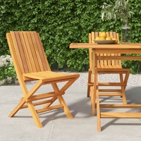  Folding Garden Chairs 2 pcs 47x47x89 cm Solid Wood Teak