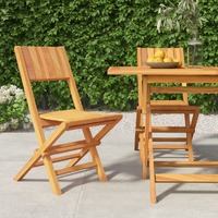  Folding Garden Chairs 2 pcs 47x61x90 cm Solid Wood Teak