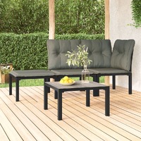  Garden Coffee Table Grey 55x55x31 cm DPC and Steel