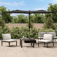  Double-Head Garden Parasol Anthracite 316x240 cm