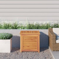  Garden Storage Box with Bag 60x50x58 cm Solid Wood Teak