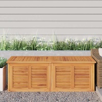  Garden Storage Box with Bag 150x50x55 cm Solid Wood Teak