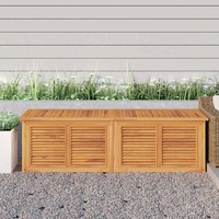  Garden Storage Box with Bag 175x50x55 cm Solid Wood Teak