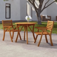  Garden Table Ø 85 cm Solid Wood Acacia