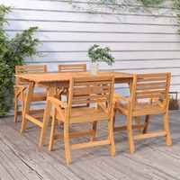  Garden Table 150x90x75 cm Solid Wood Acacia