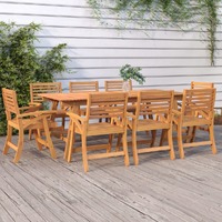  Garden Table 200x90x75 cm Solid Wood Acacia