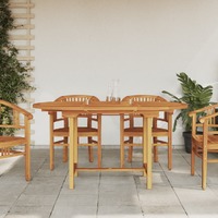  Extending Garden Table 110-160x80x75 cm Solid Wood Teak