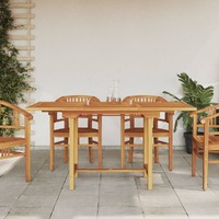  Extending Garden Table 110-160x80x75cm Solid Wood Teak