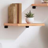 Wall Shelf Light Brown 40x40x(2-4) cm Treated Solid Wood Oak