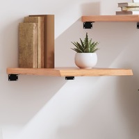 Wall Shelf Light Brown 40x50x(2-4) cm Treated Solid Wood Oak