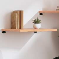  Wall Shelf Light Brown 60x60x(2-4) cm Treated Solid Wood Oak