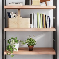  Wall Shelf Light Brown 80x50x(2-6) cm Treated Solid Wood Oak