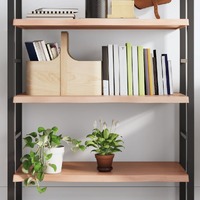  Wall Shelf Light Brown 100x40x(2-4) cm Treated Solid Wood Oak