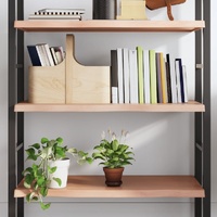  Wall Shelf Light Brown 100x60x(2-4) cm Treated Solid Wood Oak