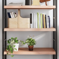  Wall Shelf Light Brown 100x60x(2-6) cm Treated Solid Wood Oak