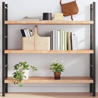  Wall Shelf Light Brown 120x30x(2-4) cm Treated Solid Wood Oak