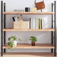  Wall Shelf Light Brown 120x60x(2-4) cm Treated Solid Wood Oak
