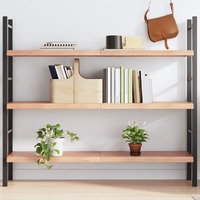  Wall Shelf Light Brown 140x40x(2-4) cm Treated Solid Wood Oak