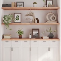  Wall Shelf Light Brown 160x60x(2-4) cm Treated Solid Wood Oak