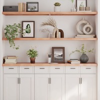  Wall Shelf Light Brown 180x40x(2-4) cm Treated Solid Wood Oak