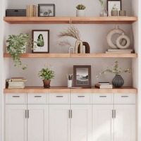  Wall Shelf Light Brown 180x60x(2-6) cm Treated Solid Wood Oak