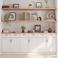  Wall Shelf Light Brown 200x50x(2-4) cm Treated Solid Wood Oak