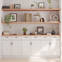  Wall Shelf Light Brown 200x60x(2-4) cm Treated Solid Wood Oak