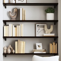  Wall Shelf Dark Brown 80x30x2 cm Treated Solid Wood Oak