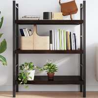  Wall Shelf Dark Brown 100x40x(2-6) cm Treated Solid Wood Oak