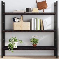  Wall Shelf Dark Brown 120x30x(2-4) cm Treated Solid Wood Oak