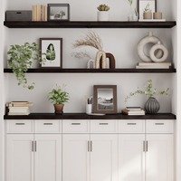  Wall Shelf Dark Brown 160x40x(2-4) cm Treated Solid Wood Oak