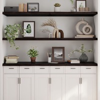  Wall Shelf Dark Brown 160x60x(2-4) cm Treated Solid Wood Oak