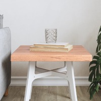  Table Top Light Brown 40x40x(2-4) cm Treated Solid Wood Live Edge