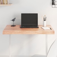 Table Top Light Brown 80x40x(2-6) cm Treated Solid Wood Live Edge