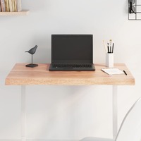  Table Top Light Brown 80x50x(2-4) cm Treated Solid Wood Live Edge