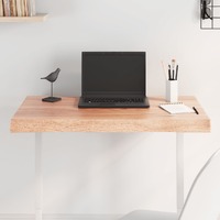  Table Top Light Brown 80x50x(2-6) cm Treated Solid Wood Live Edge
