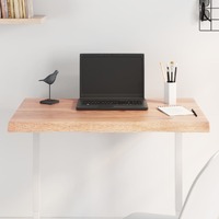  Table Top Light Brown 80x60x(2-4) cm Treated Solid Wood Live Edge