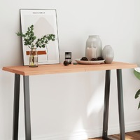  Table Top Light Brown 120x50x(2-4)cm Treated Solid Wood Live Edge