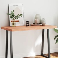  Table Top Light Brown 120x60x(2-6)cm Treated Solid Wood Live Edge