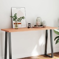  Table Top Light Brown 140x50x(2-4)cm Treated Solid Wood Live Edge