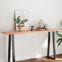  Table Top Light Brown 160x40x(2-4)cm Treated Solid Wood Live Edge