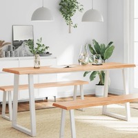  Table Top Light Brown 180x40x(2-4)cm Treated Solid Wood Live Edge