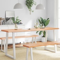  Table Top Light Brown 180x50x(2-4)cm Treated Solid Wood Live Edge