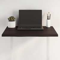  Table Top Dark Brown 60x50x2 cm Treated Solid Wood Oak Live Edge