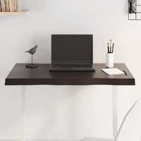  Table Top Dark Brown 80x40x(2-4) cm Treated Solid Wood Live Edge