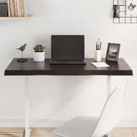  Table Top Dark Brown 100x60x(2-4) cm Treated Solid Wood Live Edge