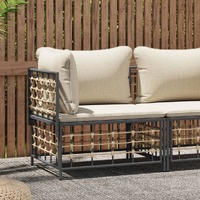  Garden Corner Sofa with Beige Cushions Poly Rattan